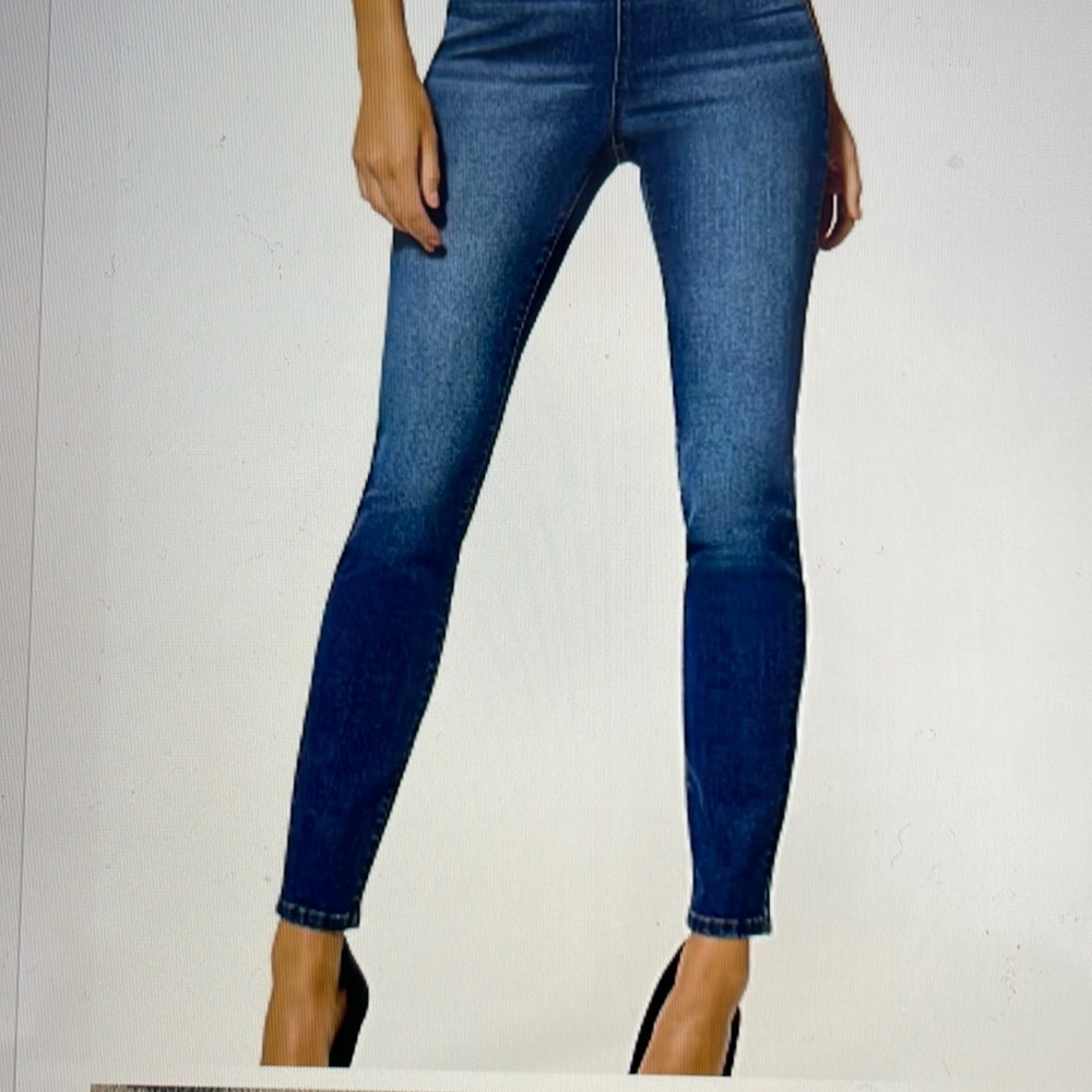 NY&C High waisted Pull on Denim Legging sz L